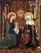 Master of the Housebook Virgin and Child with St Anne Germany oil painting artist